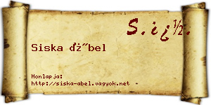 Siska Ábel névjegykártya