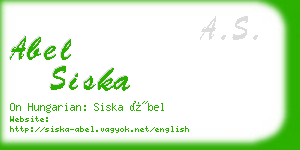 abel siska business card